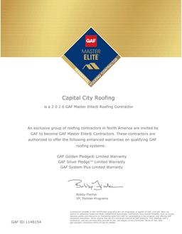 GAF Master Elite Contractor